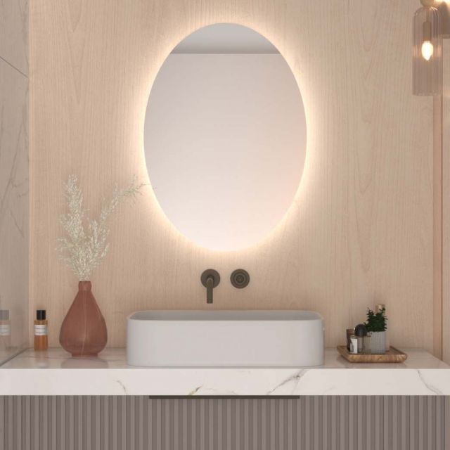 Oglindă ovală cu iluminare A12